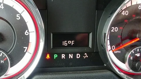 Temperature Dropping - Car Thermometer Stock Footage 102192188