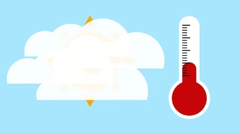 Temperature Falling with Transparent Background Vidéo 88934474