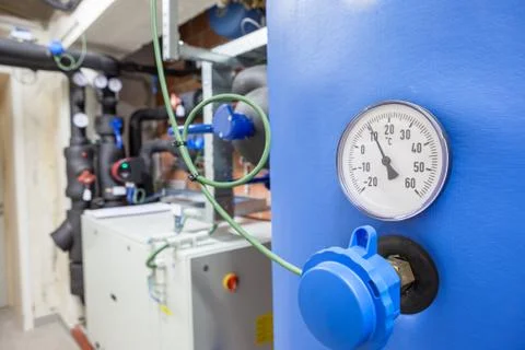 Temperature gauge with sensor Foto stock