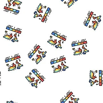 Temperature globe vector seamless pattern Illustrazione stock