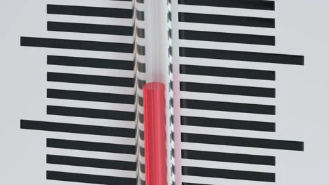 Temperature goes down on white thermometer. 库存影片 88399286