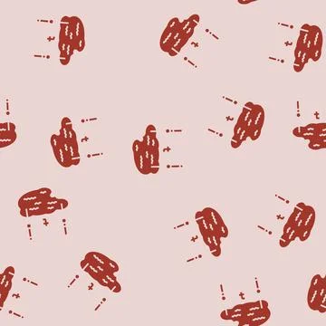 Temperature gradient water glyph seamless pattern Illustrazione stock