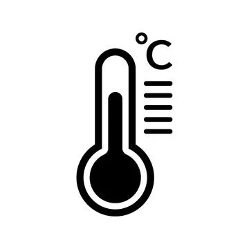 Temperature icon in flat design. Chill symbol Stock Illustration