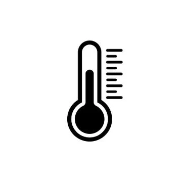 Temperature icon in flat style. Chill symbol Stock Illustration