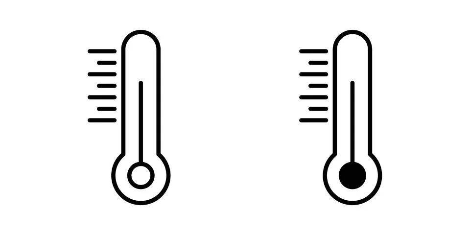 Temperature icon Illustration set. Vector Eps10 for apps Illustrazione stock