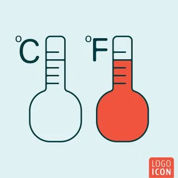 Temperature icon isolated Stock Illustration