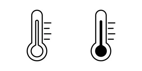 Temperature icon symbol. Flat Vector illustration Stock Illustration
