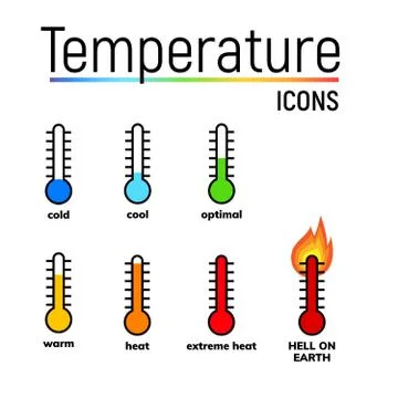 Temperature icon, vector clip art Illustrazione stock