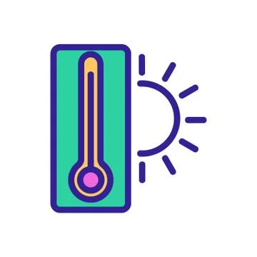 Temperature icon vector. Isolated contour symbol illustration 스톡 일러스트
