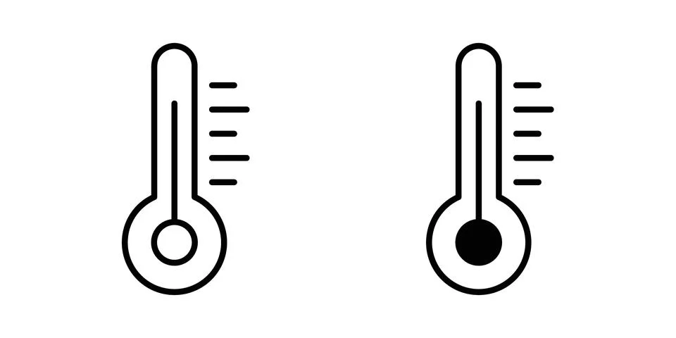 Temperature icon vector, symbol, logo illustrations Stock Illustration