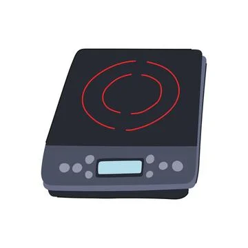 Temperature introduction cooktop cartoon vector illustration Illustrazione stock