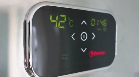 Temperature light panel of the boiler. Vídeo Stock 48170349