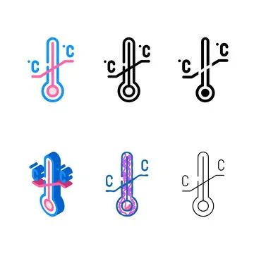 Temperature limitation color icon vector stylized Illustrazione stock
