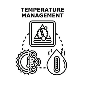 Temperature management system controlling heat and cold 스톡 일러스트