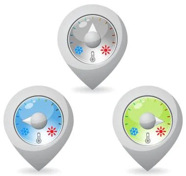 Temperature map pointer 스톡 일러스트