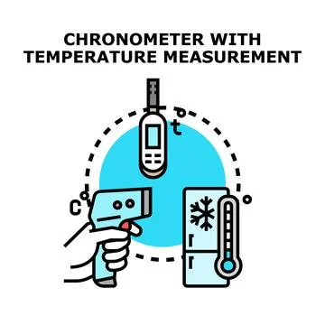 Temperature measurement devices and control concept Illustrazione stock