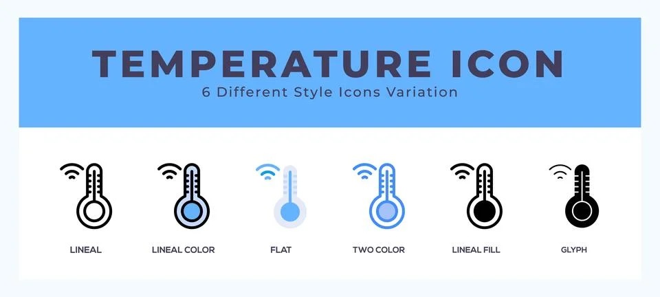 Temperature pack of icons. vector illustration. Stock Illustration