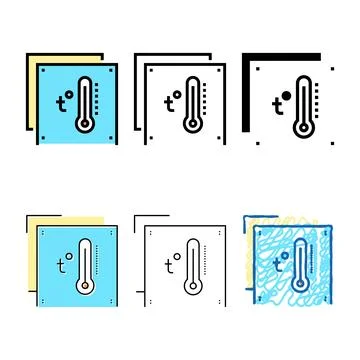 Temperature preserving layer color concepts icon vector Stock Illustration
