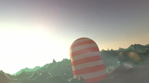 Temperature probe on water with waves at sunset Stock Footage 63195443