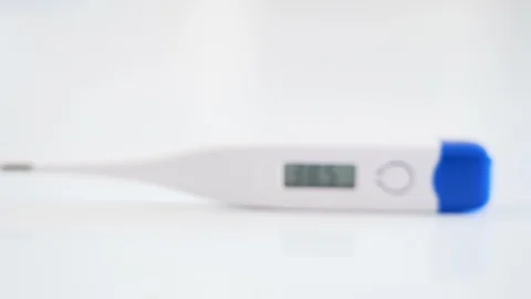 A temperature reaching to 40 degrees celcius Stock Footage 129463563