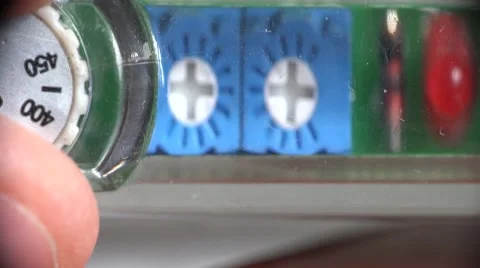 Temperature Regulation on Electrical Solder Station. Macro. Vídeos de archivo 61672983