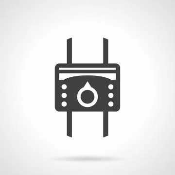 Temperature regulator black design vector icon Stock Illustration