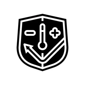 Temperature resistant glyph icon vector illustration Stock Illustration