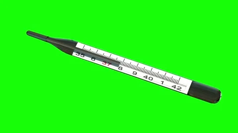 Temperature rises in the medical thermometer Video stock 40389465