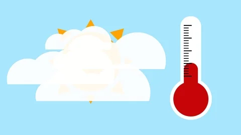 Temperature Rising with Transparent Background Vídeo Stock 88934841