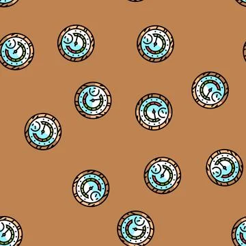 Temperature sauna vector seamless pattern Illustrazione stock