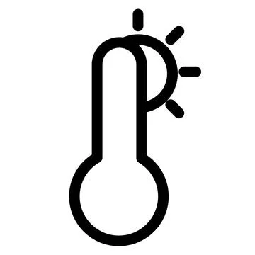 Temperature scale icon symbol - clean and modern Temperature prediction icon 스톡 일러스트