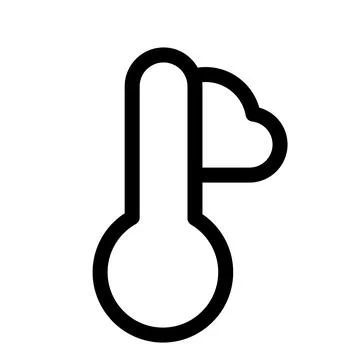 Temperature scale icon symbol - clean and modern Temperature prediction icon イラスト素材