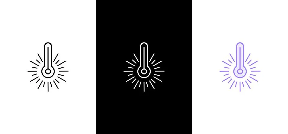 Temperature Scale Symbol. Warm cold Symbol stock vector. Stockillustratie