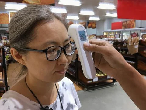 Temperature scanning Foto stock