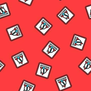Temperature sensitive product label warning vector seamless pattern Stock Illustration