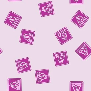 Temperature sensitive product label warning glyph seamless pattern Stock Illustration