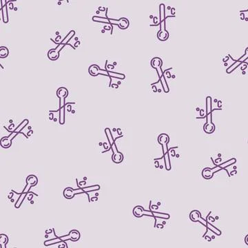 Temperature sensitive product label warning line vector seamless pattern Stock Illustration