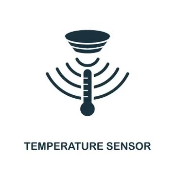 Temperature Sensor icon. Monochrome style design from sensors icon collection Stock Illustration