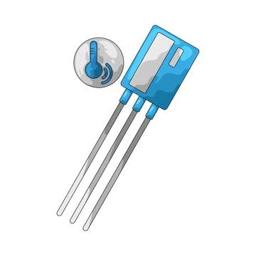 Temperature sensor illustration Illustrazione stock