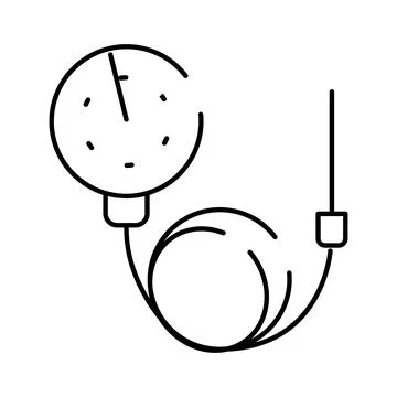 Temperature sensor indicator with capillary tube measurement 스톡 일러스트