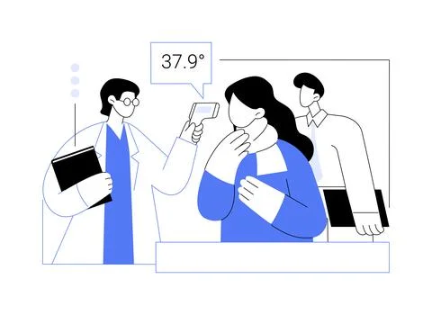 Temperature sensor isolated cartoon vector illustrations. Ilustración de archivo