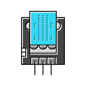 Temperature sensor module color icon vector illustration Illustrazione stock