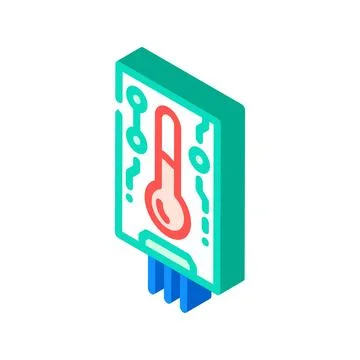 Temperature sensor module isometric icon vector illustration Stock Illustration