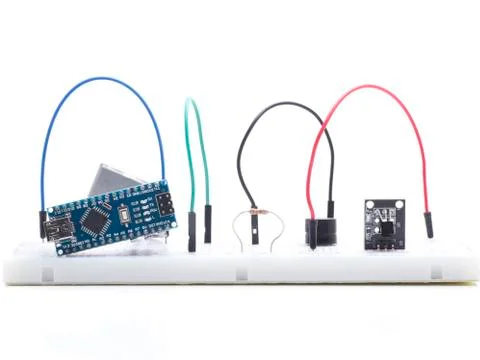 Temperature sensor with nano Stock Photos