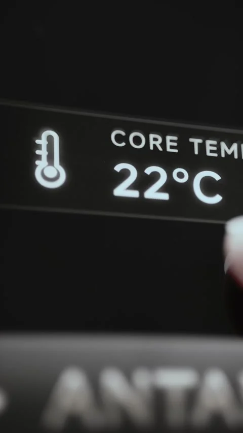 Temperature Sensor Reading At Twenty Two Degrees Celsius 4K Stock Footage 341314409