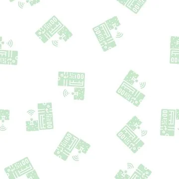 Temperature soil control smart farm glyph seamless pattern Stock Illustration