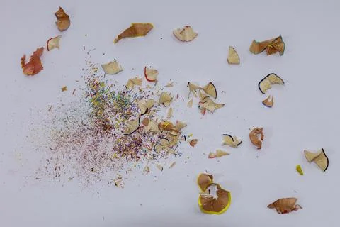 Tempering of colored pencils Stock Photos