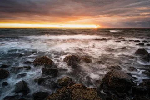 Tempest on the shore Stock Photos