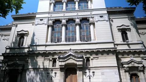 Tempio Maggiore is largest synagogue in Rome and one of the greatest in Europe Stock Footage 155078281