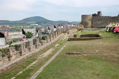 Templar castle inside Stock Photos